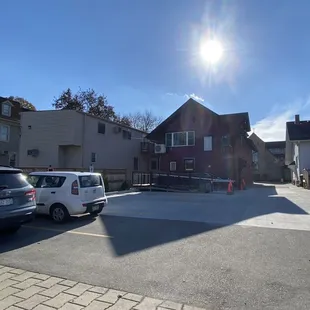 Private Parking Lot with Accessibility Ramp to Rear Entrance