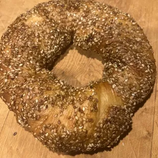 The Turkish bagel is big enough to share.