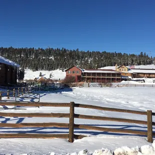 Waunita Hot Springs Lodge and nearby snowshoeing.