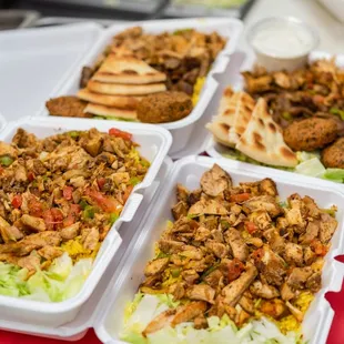 a variety of food items