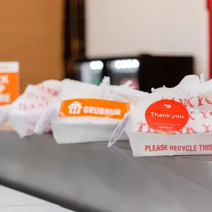 a variety of food items on a conveyor belt