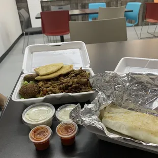 Tri brio combo and beef shawarma