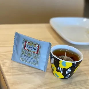 a cup of tea on a table