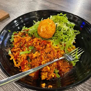 Korean Spicy Noodle with minced chicken