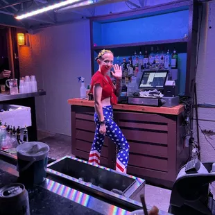 Meg making the best drink ever! Just for me lol