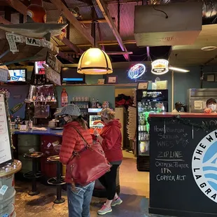 bar and front desk area