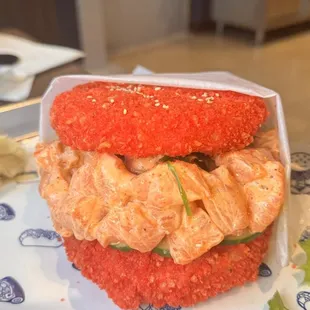 Salmon burger
