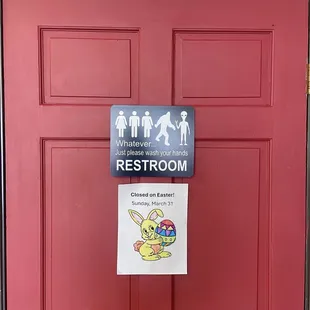 Specie Neutral/Gender Neutral Bathroom (if you have a little green friend, you can bring it to the store!)
