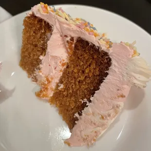 a slice of cake on a plate