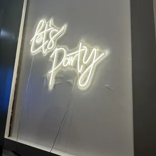 Let's party sign