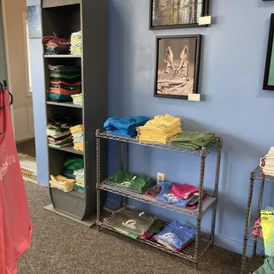 Merch for sale in adjacent space