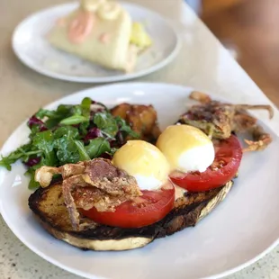 Soft shell crab benedict