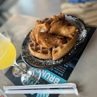 Chicken and waffles