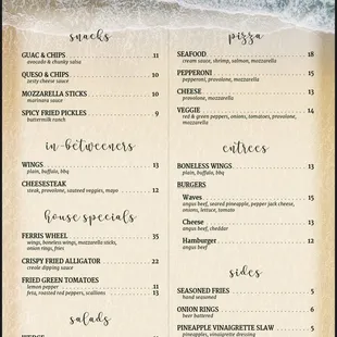the menu