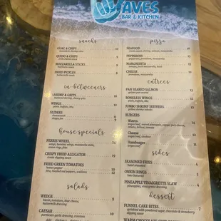 Food menu