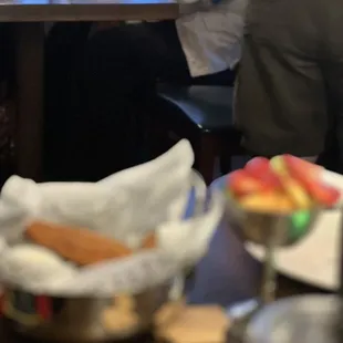 Sorry it blurry kids chicken tenders, and fruit