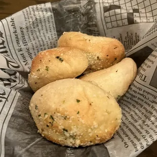 Fresh baked garlic parm rolls... so good!