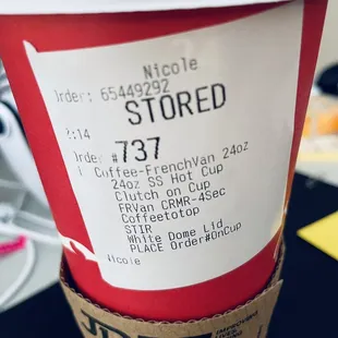 First time mobile ordering a wawa coffee. Check out the instructions they give the wawa coffee preparer. 4 seconds = extra.