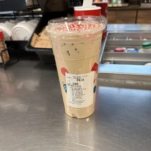 Shoutout to the worker that made this one, it's perfect!!  I love my peppermint bark cold brew.