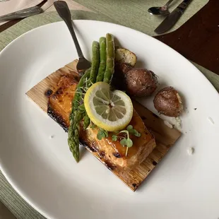 Maple Dijon salmon dinner