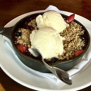 Berry cobbler.