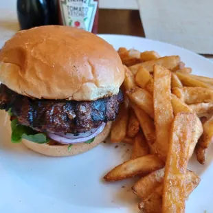 Hamburger and Fries - $15.