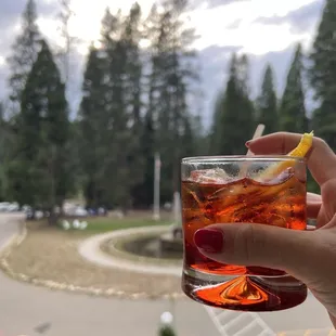 A Negroni! With a view!