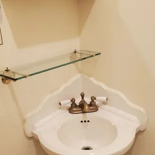 The wash sink in the bathroom. By the way you get no soap