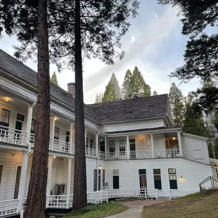 One of the White washed Victorian buildings early morning