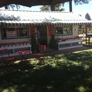 Front of their little shack