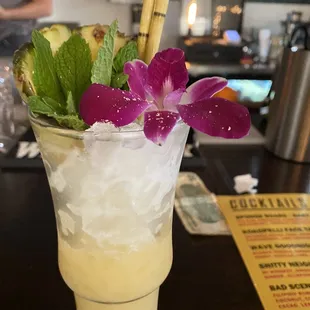 My delicious drink. I love everything about this place