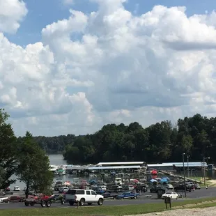 The marina across the street