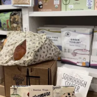 They have beeswax wraps for home made bread.