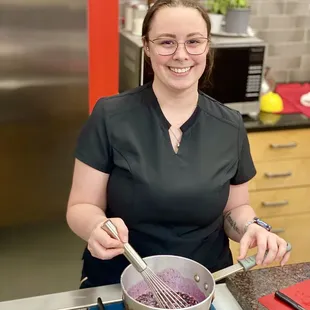 Stirring up a sweet dish!