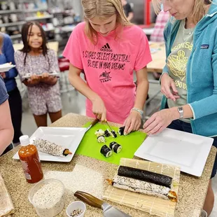 Rolling into family fun with our sushi-making class