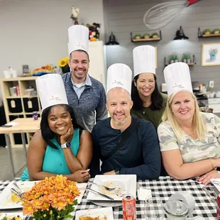 Winning smiles after one of our Chopped cooking challenges.