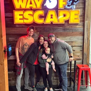 Group photo of the 4 (and a quarter) of us!!