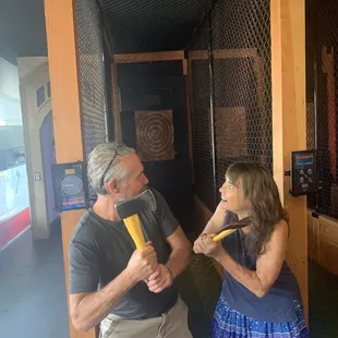 My ex-husband (yes, ex) and I having a blast