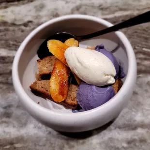 Banana Sundae $16- Banana cake, ube ice cream (also caramelized banana, whipped cream.) Very tasty though the ube could be stronger