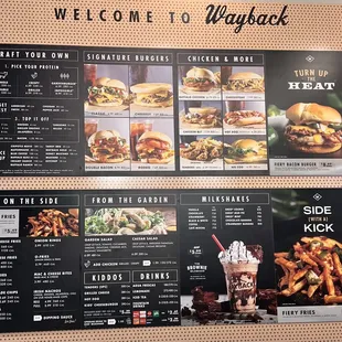 Wayback Burgers Menu