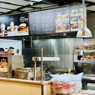 a view of the counter area