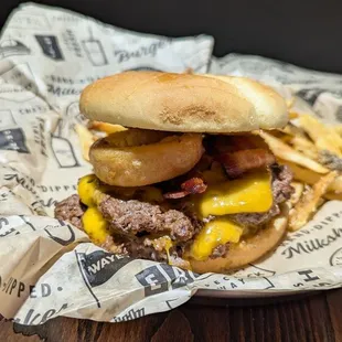 Bourbon bacon burger