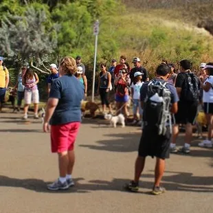 It's all about safety first and going over the Guide System before we start our 100 man Hike