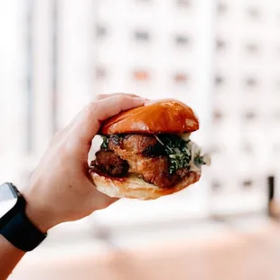 Lunch special: fried chicken sandwich