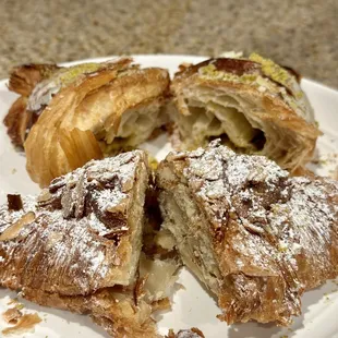 Almond Croissant  &amp; Pistachio in the back