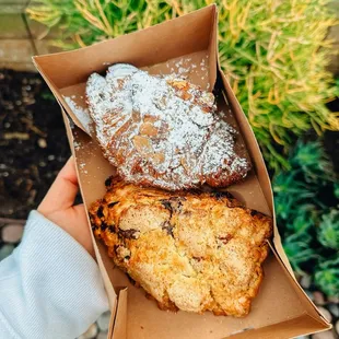 Almond Croissant and Cherry Chocolate Scone