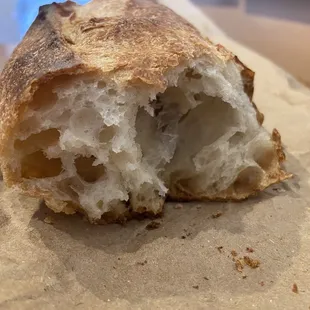 Look at those air bubbles inside that baguette!