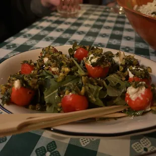 Peppadew Peppers! Be forewarned, they are a teeny bit spicy for those who can't tolerate it.