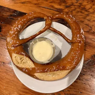 Pretzel with beer cheese