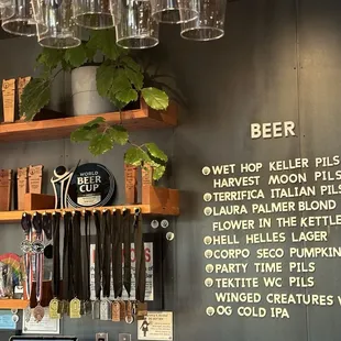 Beer menu on 10/12/2024